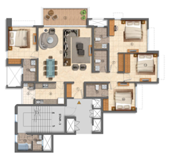 Bellavista Pokhran Road Thane 4BHK Plan